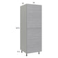 RTA Euro Grey 24" x 71-1/4" Utility Cabinet with 1 Door