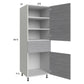 RTA Euro Grey 24" x 71-1/4" Utility Cabinet with 1 Door and 1 Drawer