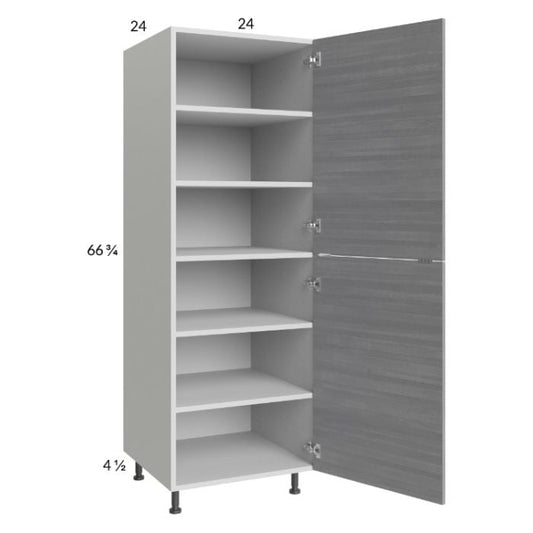 RTA Euro Grey 24" x 71-1/4" Utility Cabinet with 1 Door with 1 Finished End Panel