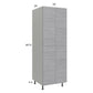 RTA Euro Grey 24" x 71-1/4" Utility Cabinet with 2 Doors