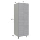 RTA Euro Grey 24" x 71-1/4" Utility Cabinet with 2 Doors and 2 Finished End Panels