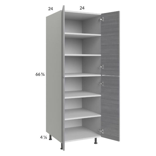 RTA Euro Grey 24" x 71-1/4" Utility Cabinet with 2 Doors and 2 Finished End Panels
