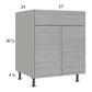 RTA Euro Grey 27" Base Cabinet