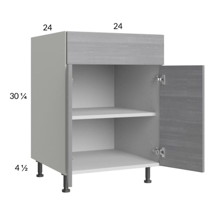 RTA Euro Grey 27" Base Cabinet with 1 Finished End Panel
