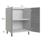 RTA Euro Grey 27" Full Height Door Base Cabinet with 1 Finished End Panel