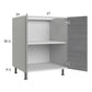 RTA Euro Grey 27" Full Height Door Base Cabinet