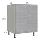 RTA Euro Grey 27" Full Height Door Sink Base Cabinet