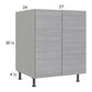 RTA Euro Grey 27" Full Height Door Sink Base Cabinet with 1 Finished End Panel