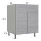 RTA Euro Grey 27" Sink Base Cabinet with 1 Finished End Panel