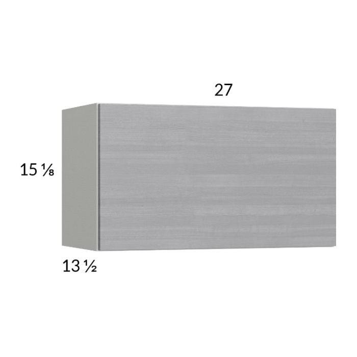 RTA Euro Grey 27" x 15-1/8" Flip Up Door Wall Cabinet with 1 Finished End Panel