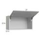 RTA Euro Grey 27" x 15-1/8" Flip Up Door Wall Cabinet with 2 Finished End Panels