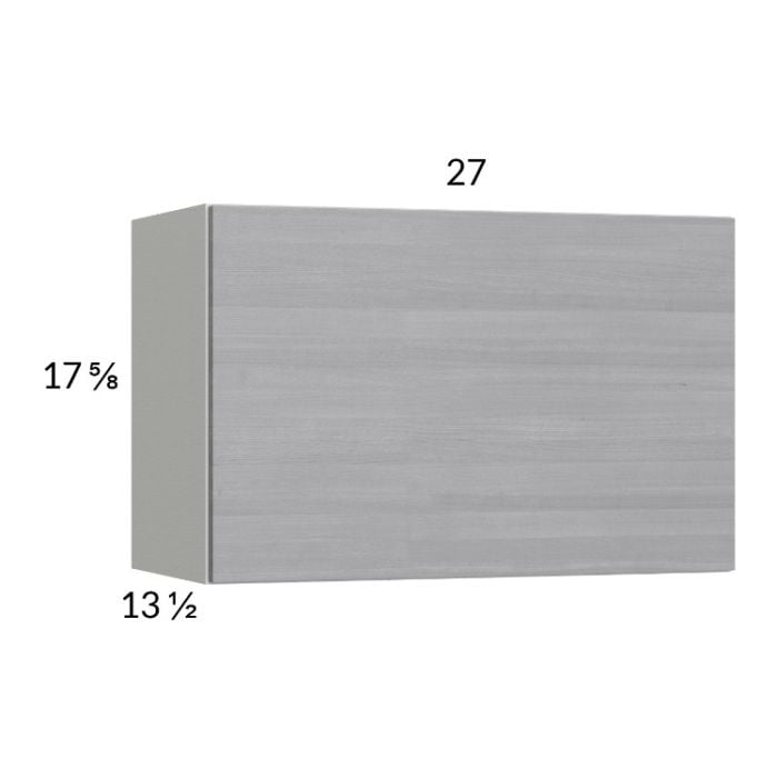 RTA Euro Grey 27" x 17-5/8" Flip Up Door Wall Cabinet with 1 Finished End Panel