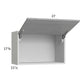 RTA Euro Grey 27" x 17-5/8" Flip Up Door Wall Cabinet with 1 Finished End Panel