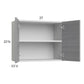 RTA Euro Grey 27" x 22-5/8" Wall Cabinet with 1 Finished End Panel