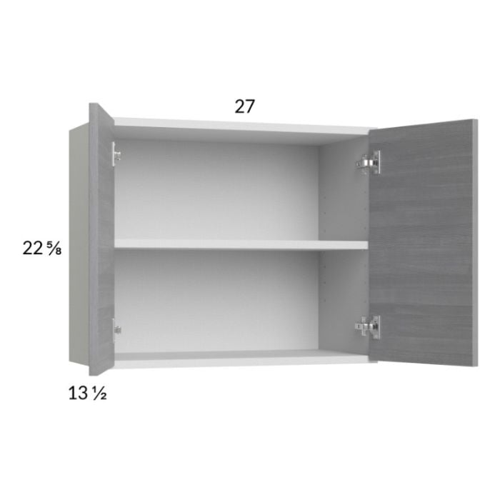 RTA Euro Grey 27" x 22-5/8" Wall Cabinet with 2 Finished End Panels