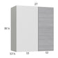 RTA Euro Grey 27" x 30-1/4" Blind Corner Wall Cabinet with 2 Finished End Panels