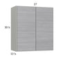 RTA Euro Grey 27" x 30-1/4" Wall Cabinet