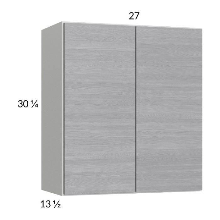 RTA Euro Grey 27" x 30-1/4" Wall Cabinet with 2 Finished End Panels