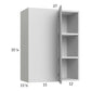 RTA Euro Grey 27" x 35-1/4" Blind Corner Wall Cabinet