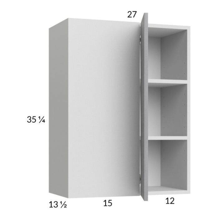 RTA Euro Grey 27" x 35-1/4" Blind Corner Wall Cabinet