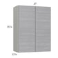 RTA Euro Grey 27" x 35-1/4" Wall Cabinet with 2 Finished End Panels