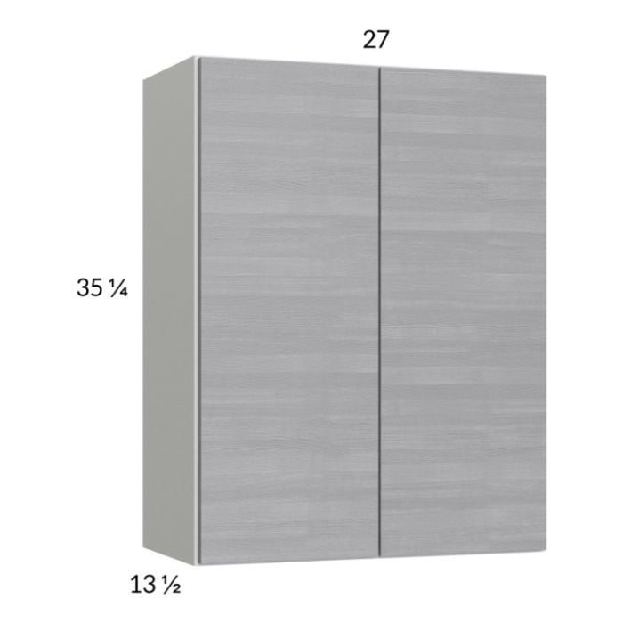 RTA Euro Grey 27" x 35-1/4" Wall Cabinet with 2 Finished End Panels