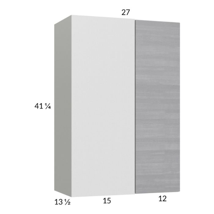 RTA Euro Grey 27" x 40-1/4" Blind Corner Wall Cabinet with 1 Finished End Panel