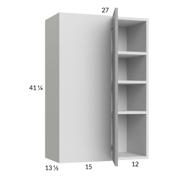 RTA Euro Grey 27" x 40-1/4" Blind Corner Wall Cabinet with 1 Finished End Panel