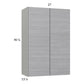RTA Euro Grey 27" x 40-1/4" Wall Cabinet with 2 Finished End Panels