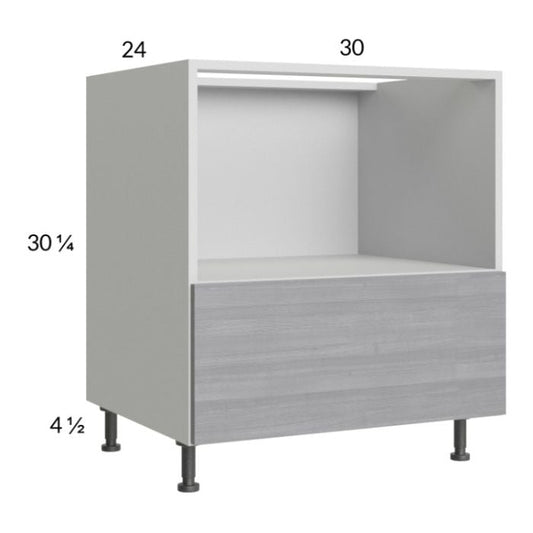 RTA Euro Grey 30" Base Microwave Cabinet with 2 Finished End Panels