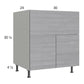 RTA Euro Grey 30” Farm Sink Base Cabinet with 1 Finished End Panel
