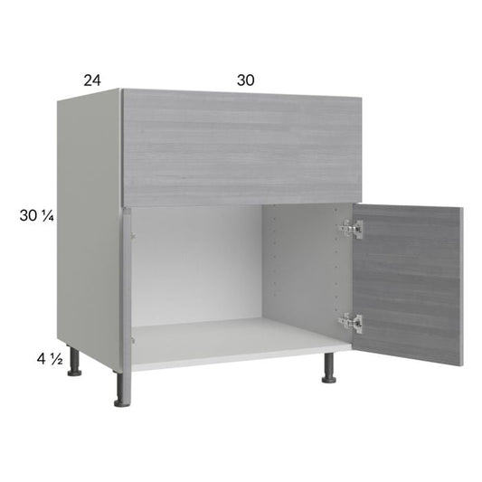 RTA Euro Grey 30” Farm Sink Base Cabinet