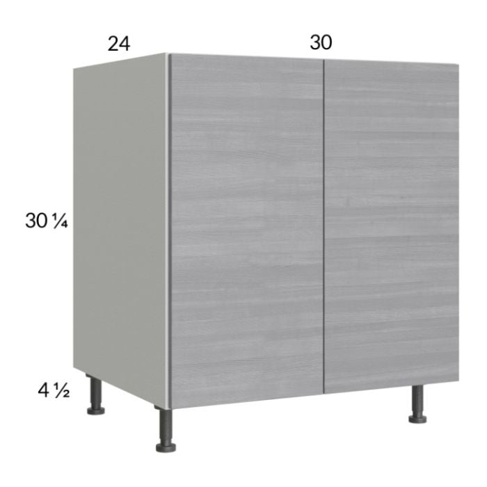 RTA Euro Grey 30" Full Height Door Base Cabinet