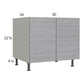 RTA Euro Grey 30" Full Height Door Desk Base Cabinet with 1 Finished End Panel