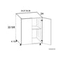 RTA Euro Grey 30" Full Height Door Desk Base Cabinet with 2 Finished End Panels