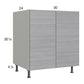 RTA Euro Grey 30" Full Height Door Sink Base Cabinet