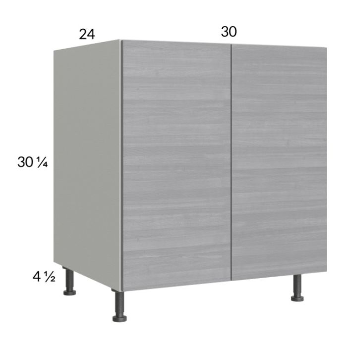 RTA Euro Grey 30" Full Height Door Sink Base Cabinet