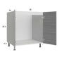 RTA Euro Grey 30" Full Height Door Sink Base Cabinet with 2 Finished End Panels