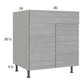 RTA Euro Grey 30" Sink Base Cabinet with 1 Finished End Panel