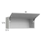RTA Euro Grey 30" x 12-5/8" Flip Up Door Wall Cabinet with 1 Finished End Panel