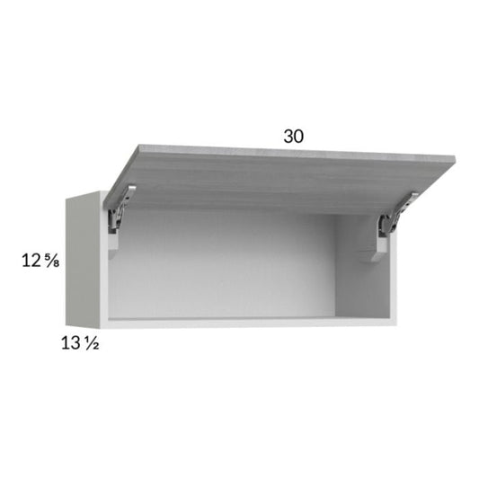 RTA Euro Grey 30" x 12-5/8" Flip Up Door Wall Cabinet with 2 Finished End Panels