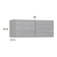 RTA Euro Grey 30" x 12-5/8" Wall Cabinet
