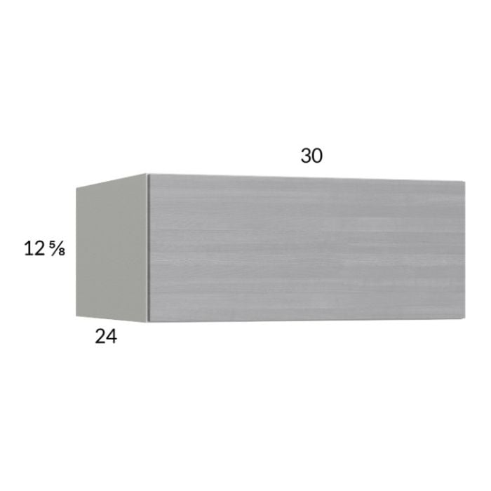 RTA Euro Grey 30" x 12-5/8" x 24" Flip Up Door Wall Cabinet with 1 Finished End Panel