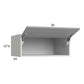 RTA Euro Grey 30" x 12-5/8" x 24" Flip Up Door Wall Cabinet with 1 Finished End Panel