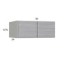 RTA Euro Grey 30" x 12-5/8" x 24" Wall Cabinet with 1 Finished End Panel