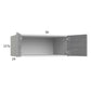 RTA Euro Grey 30" x 12-5/8" x 24" Wall Cabinet with 1 Finished End Panel