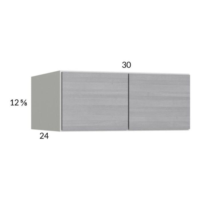 RTA Euro Grey 30" x 12-5/8" x 24" Wall Cabinet with 2 Finished End Panels