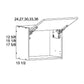 RTA Euro Grey 30" x 15-1/8" Flip Up Door Wall Cabinet