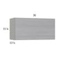 RTA Euro Grey 30" x 15-1/8" Flip Up Door Wall Cabinet with 1 Finished End Panel