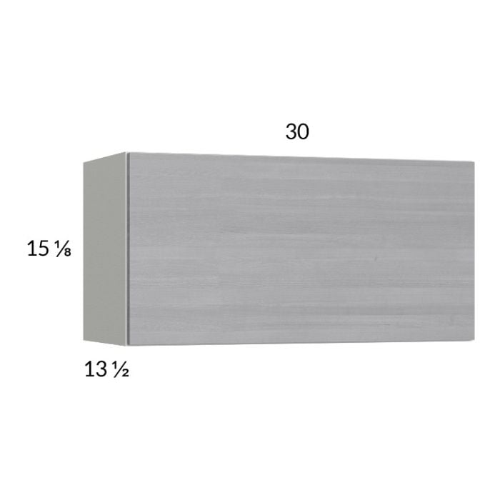 RTA Euro Grey 30" x 15-1/8" Flip Up Door Wall Cabinet with 2 Finished End Panels